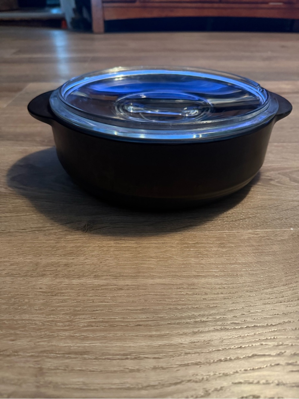 Pampered Chef Black Casserole with Clear Glass Lid